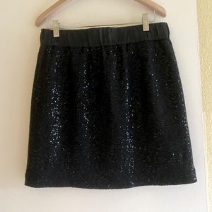 Ann Taylor LOFT Black mini Sequin Skirt